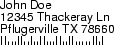 a mailing label