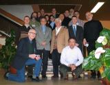 group photo of Offices staff standing on staircase at ERCIM