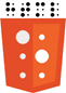 HTML5 Logo Braille version by Ted Drake