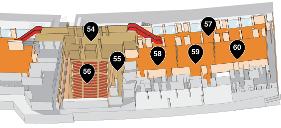 floor map of levels -1 and -2