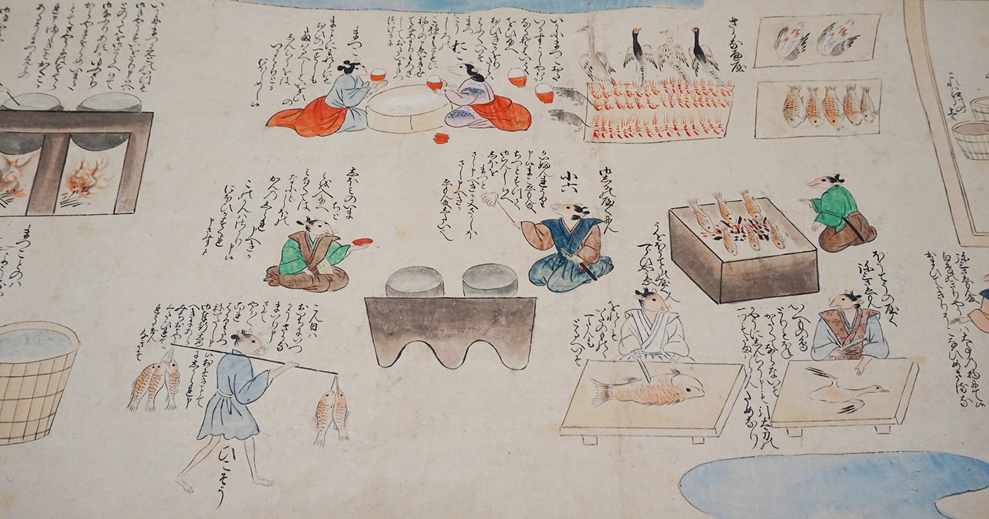 Extract of the emakimono 'Tale of the Mice', Edo Period, Japan. Tokyo National Museum (photo by Ivan Herman).