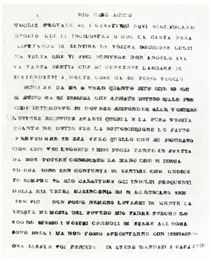 A page of unreadable text