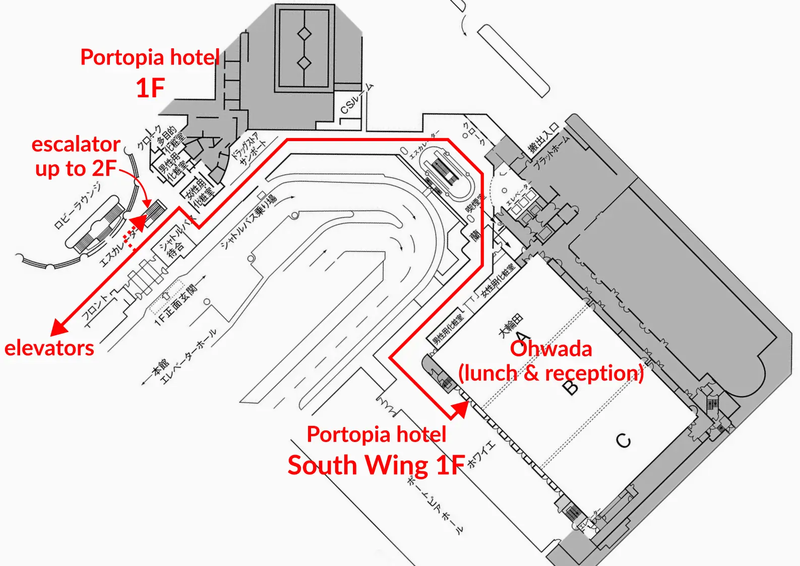 hotel ground floor map
