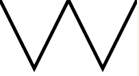 path shaped like W