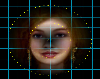 radial transparency over a bitmap