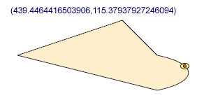 point located halfway around complex path