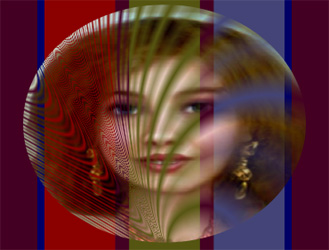 Reflected radial gradients as masks