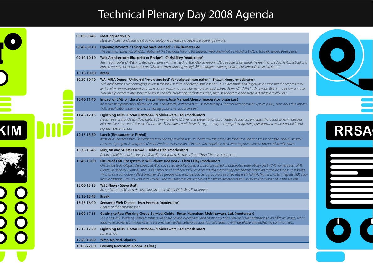 Schedule of the AC meeting