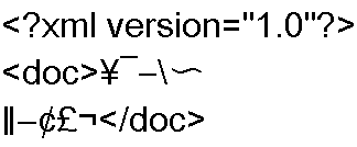 0x5C(YEN SIGN), 0x7E(OVERLINE), 0x815C(FULLWIDTH EM DASH), 0x815F(REVERSE SOLIDUS), 0x8160(WAVE DASH), 0x8161(DOUBLEVERTICAL LINE), 0x817C(MINUS SIGN), 0x8191(CENT SIGN), 0x8192(POUND SIGN), and 0x81CA(NOT SIGN).
