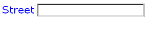 an average-looking text entry form control. The title, 'street' has been automatically aligned to the left
