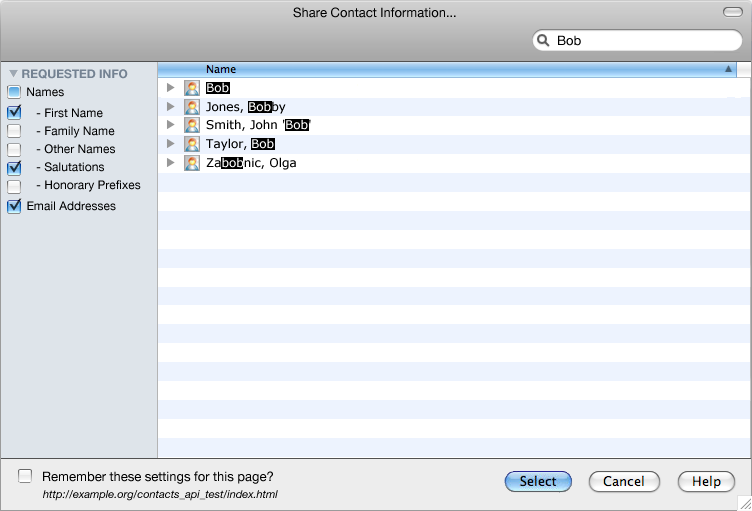 Contact Picker