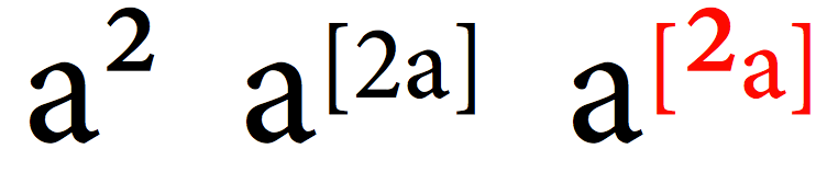 alternate superscripts vs. glyphs synthesized    using superscript metrics