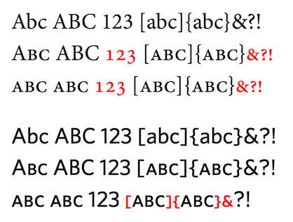 caseless
   characters with small-caps, all-small-caps enabled