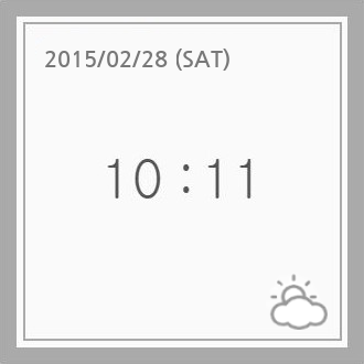 An image of a rectangle clock within a rectangle display