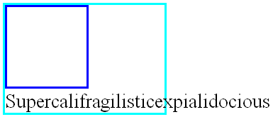 Image illustrating the effect of an
  unbreakable piece of content being reflowed to just after a float
  which left insufficient room next to it for the content to fit.
