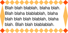 Element with a diamond border