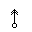 UPWARDS TWO-HEADED ARROW FROM SMALL CIRCLE
