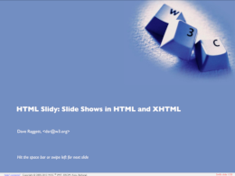 [Screendump of a slide with the default Slidy 2
  style