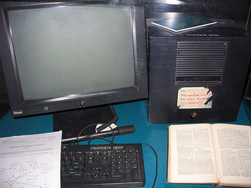 https://en.wikipedia.org/wiki/NeXT#/media/File:First_Web_Server.jpg web server, web proposal and "Enquire Within upon Everything" book